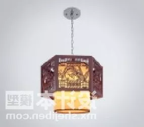 Retro Chinese Lamp 3d model