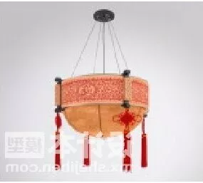 Chinese Round Shaped Ceiling Lamp Furniture 3d model