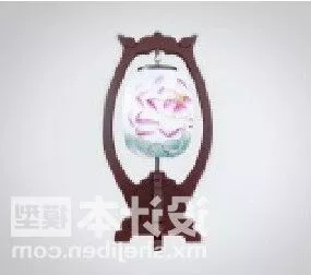 Chinese Vintage Lamp Furniture 3d model