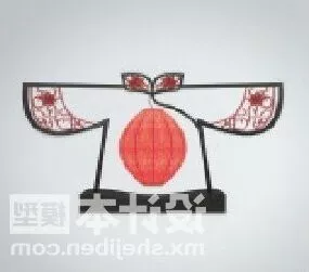 Chinese Lamp Shirt Shaped Furniture 3d model