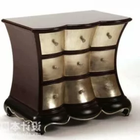 Secret Cabinet Antique Furniture 3d model