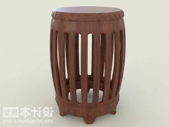 Wheels Swivel Stool 3d model
