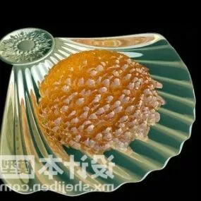 Food On Shell Dish 3d model