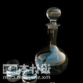 Sphere Vase With Lily Flower 3d model