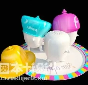 Mushroom Shaped Decorative Tableware 3d model