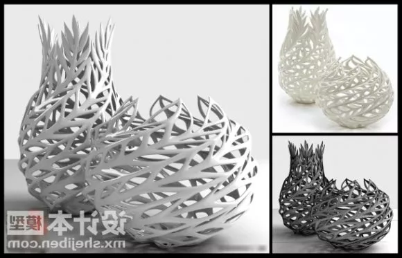 Vase Fern On Hanger 3d model