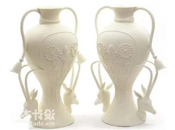 Art Vase Decorative With Center Hole 3d model