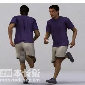 Young Men Running 3d model