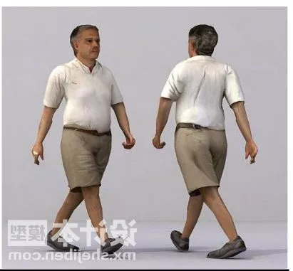 Middle Age Man Character 3d model Middle Age Man Character 3d model