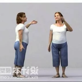 Women Walking V1 3d model