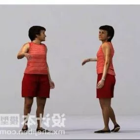 Middle Age Woman Standing 3d model
