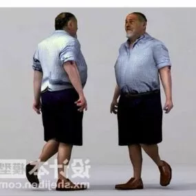 Old Man Walking Pose 3d model