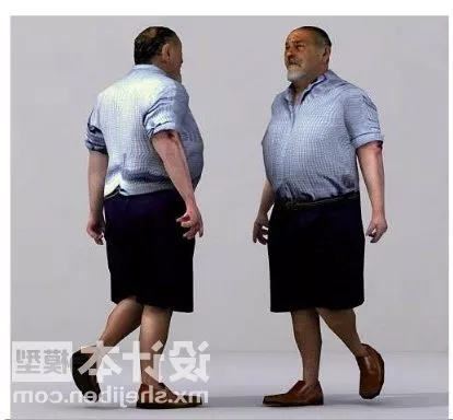 Old Man Game Character 3d model