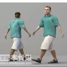 Walking Man In Underpants 3d model