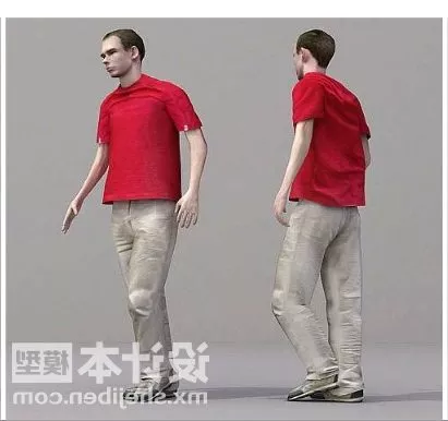 Man On Beach Character 3d model