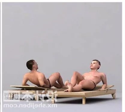Man Keyboard Pose 3d model