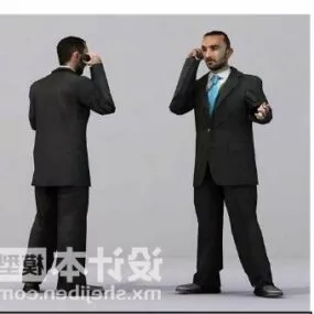 Businessman Calling 3d model