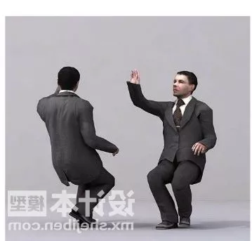 Young Man Character Walking Pose 3d model