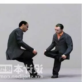 Middle Age Businessman Character 3d model