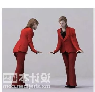 Warrior Girl In Suit Concept Character 3d model