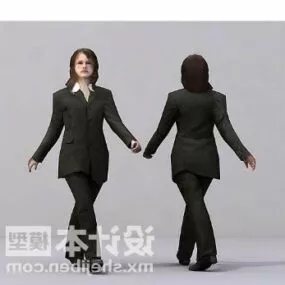 Businesswoman In Black Fashion 3d model