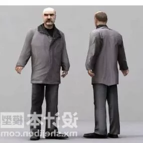 Old Man Standing Pose 3d model
