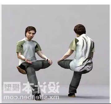 Lowpoly Man In Business Suit 3d model