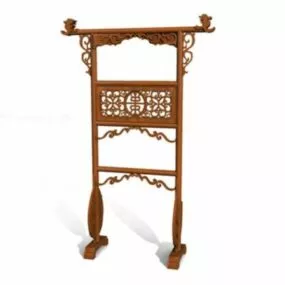 Chinese Ancient Cabinet Carved Style 3d model