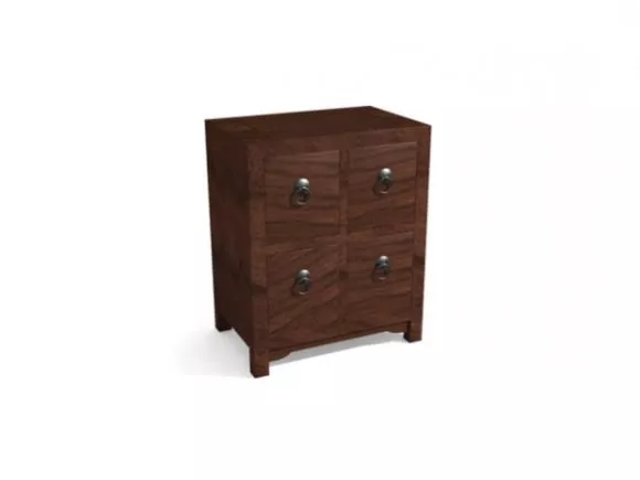 Wooden Wine Cabinet Arc Top Shape 3d model