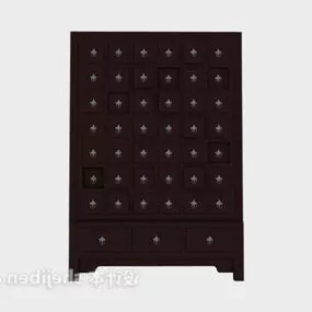 Vintage European Cabinet Wooden Furniture 3d model