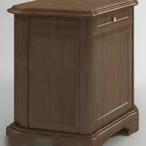Antique Bedside Table Wooden Furniture 3d model
