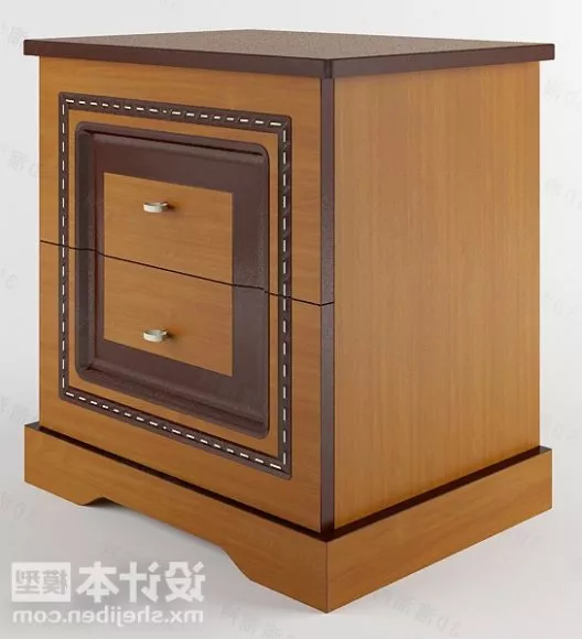 Elegant Wood Bedside Table Furniture 3d model Elegant Wood Bedside Table Furniture 3d model