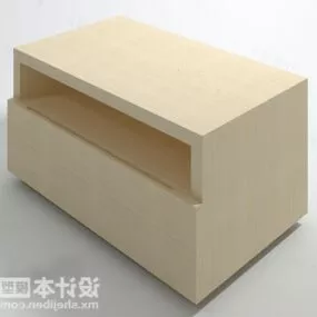 Bedside Table Nightstand Wooden Furniture 3d model