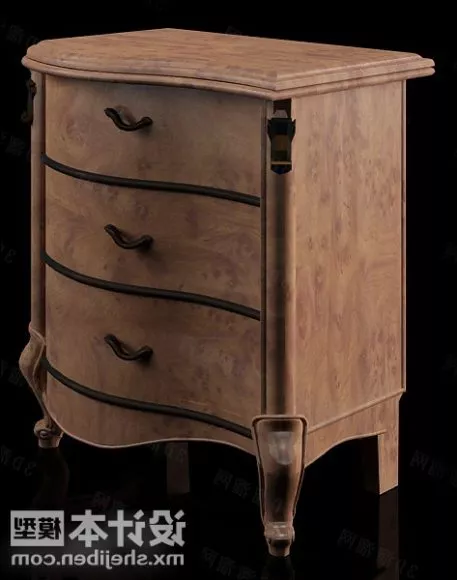 Computer Desk With Keyboard Tray And Shelf 3d model