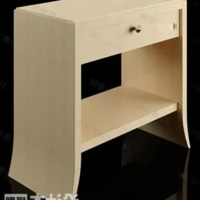 Wall Bedside Table Wooden Furniture 3d model