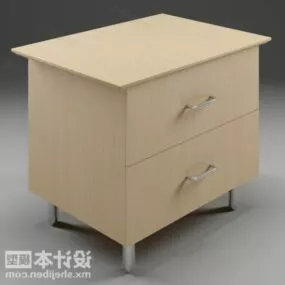 Low Bedside Table With Handle 3d model