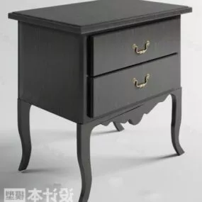 The Bedside Table Antique Furniture 3d model