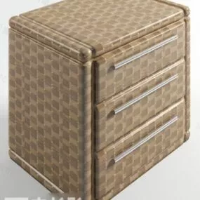 The Rattan Bedside Table 3d model