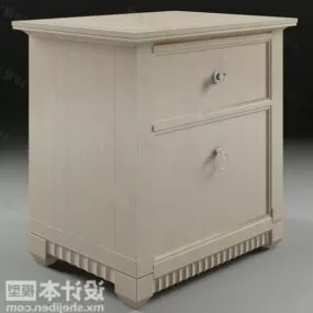 The Bedside Table Carved Leg 3d model