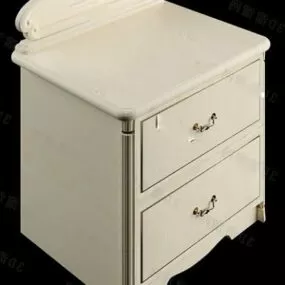 Bedside Table With Handle 3d model