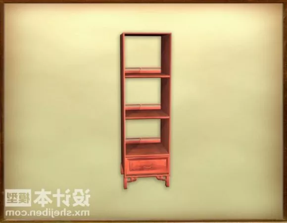 Bar Counter Wine Cabinet With Lamp 3d model