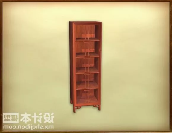 Bookstore Shelf With Book And Magazine 3d model