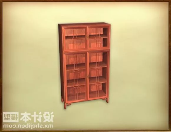 Modern Tv Cabinet Backwall Shelf Style 3d model