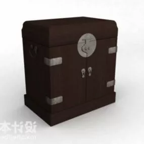 Chinese Antique Cabinet With Steel Hingle 3d model