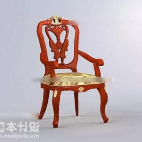 Chinese Chair Wood Frame Furniture 3d model
