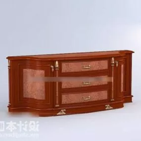 Curved Furniture Tv Cabinet 3d model
