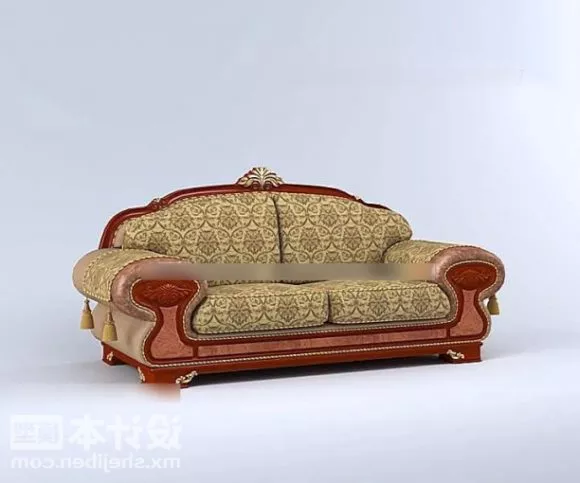 Upholstery Sofa With Smooth Edge 3d model