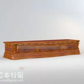 Solid Wood Antique Tv Cabinet 3d model