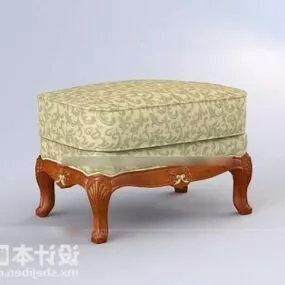 Antique Stool European Style 3d model