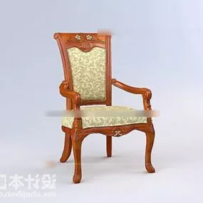 Antique Furniture Chair With Arm 3d model